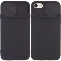 Чехол Camshield Square TPU со шторкой для камеры для Apple iPhone 7 / 8 / SE (2020) (4.7") Черный