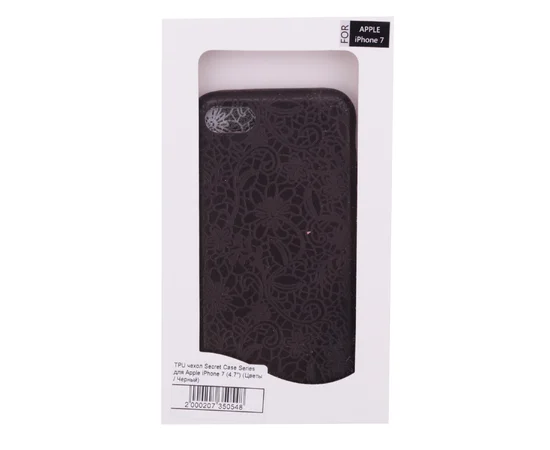 TPU чехол Secret Case Series для Apple iPhone 7 / 8 (4.7") Цветы / Черный