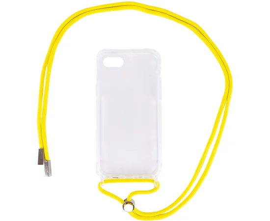 Чехол TPU Crossbody Transparent для Apple iPhone 7 / 8 / SE (2020)(4.7") Желтый