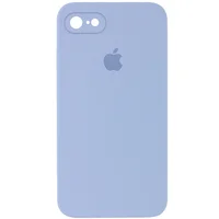 Чехол Silicone Case Square Full Camera Protective (AA) для Apple iPhone 7 / 8 / SE (2020) (4.7") Голубой / Mist blue