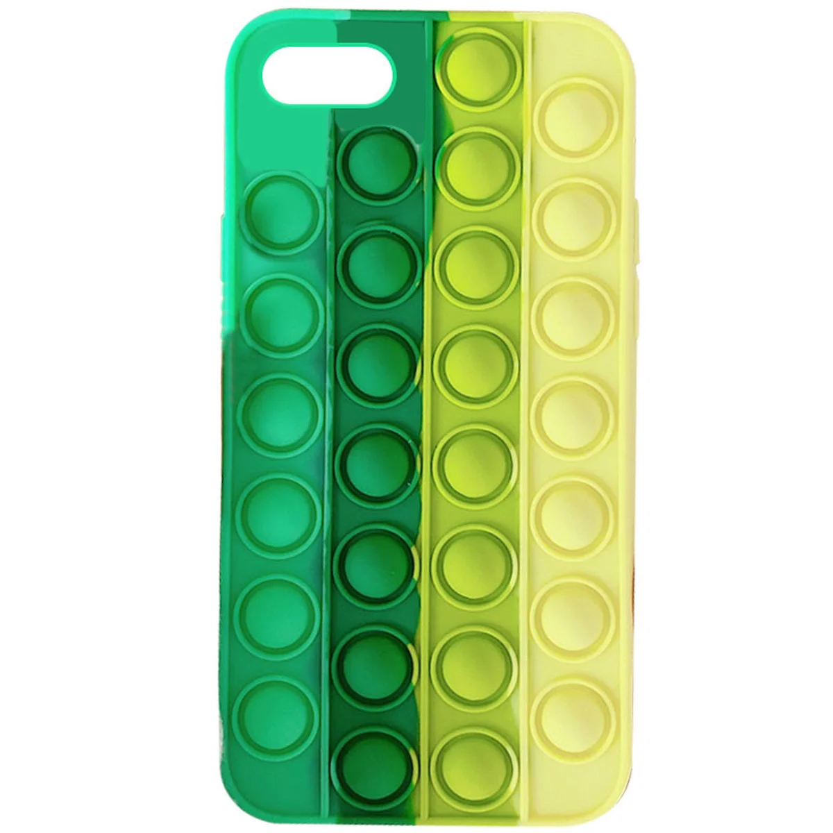 Силіконовий 3D чохол-антистрес Pop it Bubble для Apple iPhone 7/8 / SE (2020) (4.7 ") Spearmint / Yellow