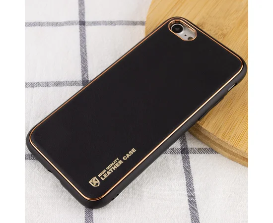 Кожаный чехол Xshield для Apple iPhone 7 / 8 / SE (2020) (4.7") Черный / Black