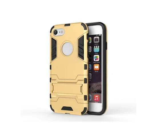 Ударопрочный чехол-подставка Transformer для Apple iPhone 7 / 8 (4.7") с мощной защитой корпуса Золотой / Champagne Gold