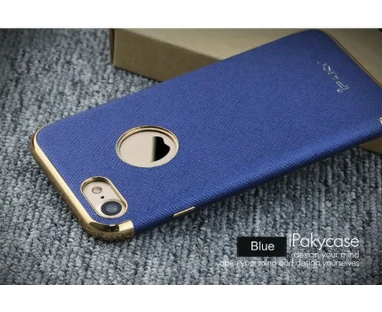 Кожаная накладка iPaky Chrome Series для Apple iPhone 7 / 8 (4.7") Синий