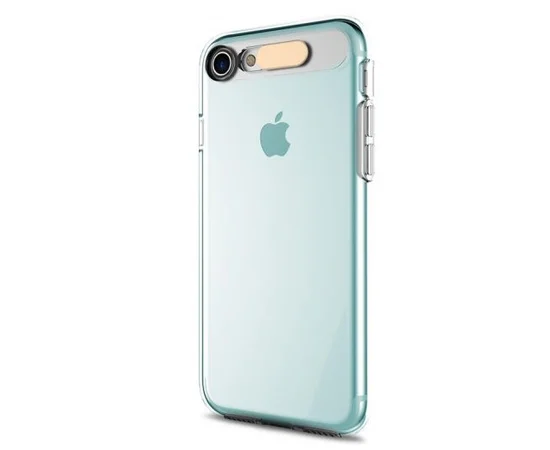 Светящийся TPU чехол ROCK Tube Series для Apple iPhone 7 / 8 (4.7") Синий / Transparent Blue