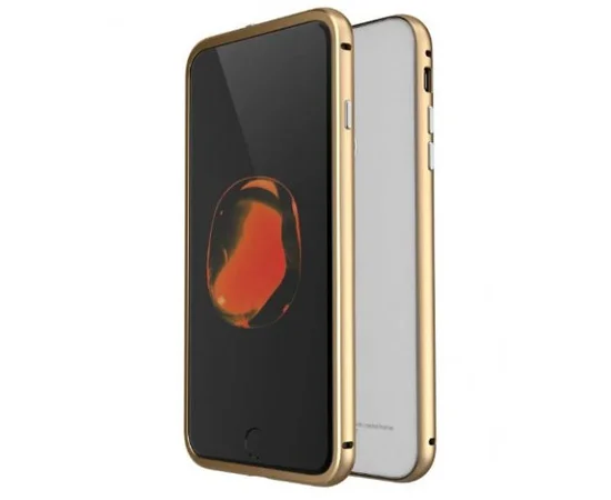 Металлический бампер Luphie с акриловой вставкой для Apple iPhone 7 / 8 (4.7") Золотой / Белый