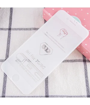 Захисне скло 5D Hard (full glue) для Apple iPhone 7/8 (4.7 ") Білий