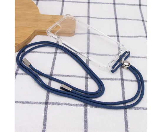 Чехол TPU Crossbody Transparent для Apple iPhone 7 / 8 / SE (2020)(4.7") Синий