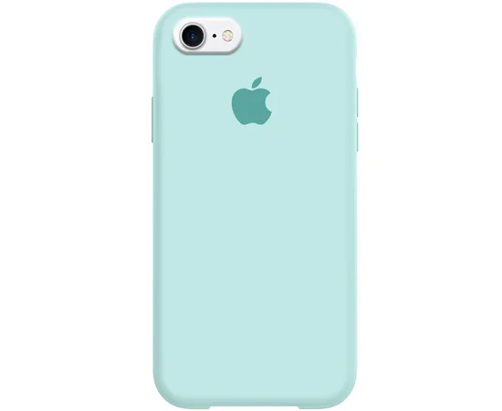 Чехол Silicone case (A) (с закрытым низом) для Apple iPhone 7 / 8 (4.7") Бирюзовый / Turquoise