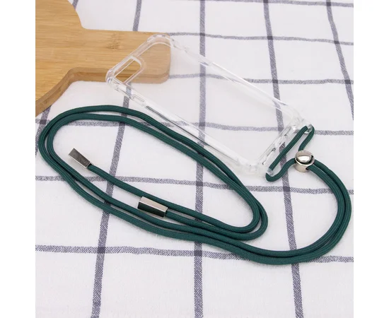 Чехол TPU Crossbody Transparent для Apple iPhone 7 / 8 / SE (2020)(4.7") Зеленый / Forest green