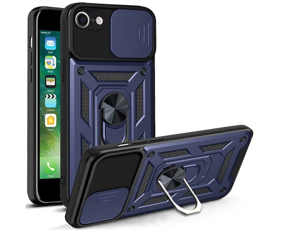 Ударопрочный чехол Camshield Serge Ring для Apple iPhone 7 / 8 / SE (2020) (4.7") Синий