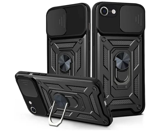Ударопрочный чехол Camshield Serge Ring для Apple iPhone 7 / 8 / SE (2020) (4.7") Черный