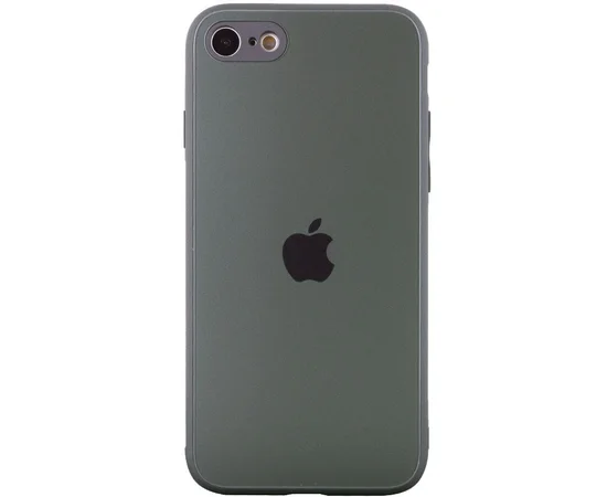 TPU+Glass чехол Matte Candy Full camera для Apple iPhone 7 / 8 / SE (2020) (4.7") Зеленый