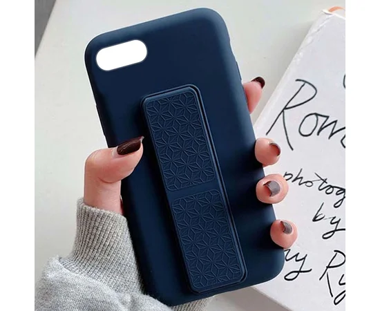 Чехол Silicone Case Hand Holder для Apple iPhone 7 / 8 / SE (2020) (4.7") Темно-синий / Midnight blue