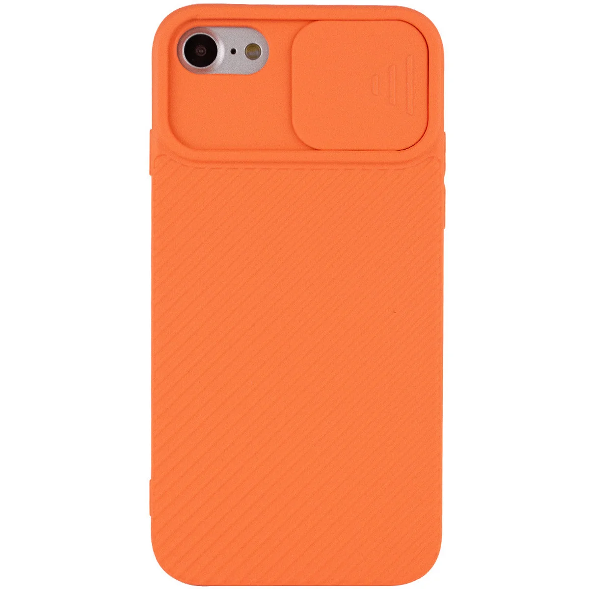 Чехол Camshield Square TPU со шторкой для камеры для Apple iPhone 7 / 8 / SE (2020) (4.7") Оранжевый