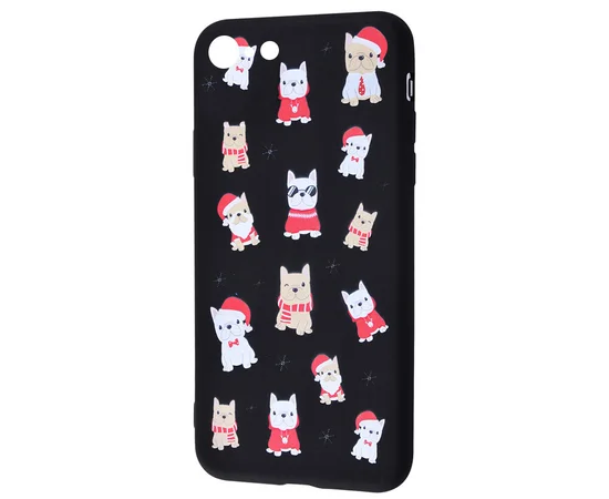 TPU чехол WAVE Fancy для Apple iPhone 7 / 8 / SE (2020) Dogs / Black