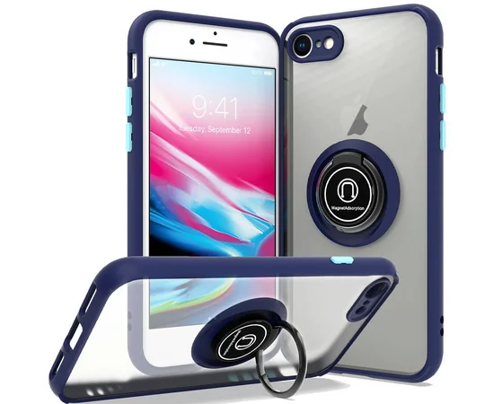 TPU+PC чехол Deen ColorEdgingRing for Magnet для Apple iPhone 7 / 8 / SE (2020) Синий