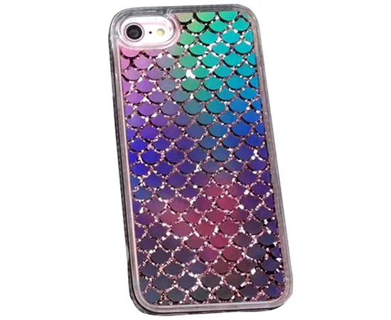 TPU+PC чехол Mirror-Shiny Shell для Apple iPhone 7 / 8 (4.7") Рыбья чешуя