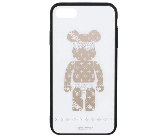 TPU+Glass чехол TYBOMB Bear для Apple iPhone 7 / 8 (4.7") Белый