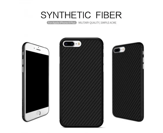 Карбоновая накладка Nillkin Synthetic Fiber series для Apple iPhone 7/8 plus (5.5") Черный