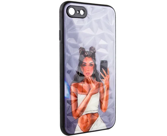 TPU+PC чехол Prisma Ladies для Apple iPhone 7 / 8 / SE (2020) (4.7") Black in White