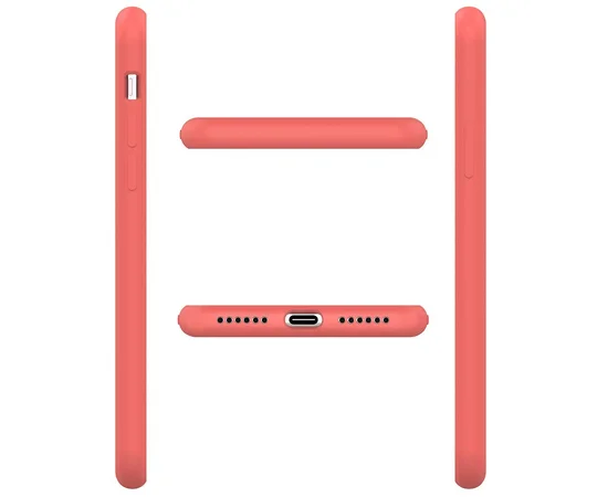 Чехол Silicone case (A) (с закрытым низом) для Apple iPhone 7 / 8 (4.7") Розовый  / Barbie pink