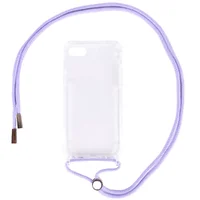 Чехол TPU Crossbody Transparent для Apple iPhone 7 / 8 / SE (2020)(4.7") Сиреневый