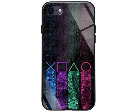 TPU+Glass чехол ForFun для Apple iPhone 7 / 8 (4.7") Разноцветный PS / Малиновый