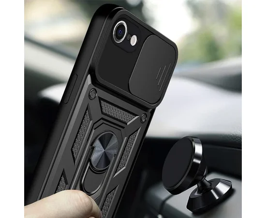 Ударопрочный чехол Camshield Serge Ring для Apple iPhone 7 / 8 / SE (2020) (4.7") Черный