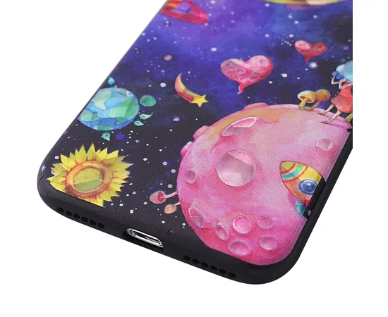 TPU чехол YCT Brilliant для Apple iPhone 7 / 8 (4.7") Космос розовый