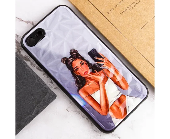 TPU+PC чехол Prisma Ladies для Apple iPhone 7 / 8 / SE (2020) (4.7") Black in White