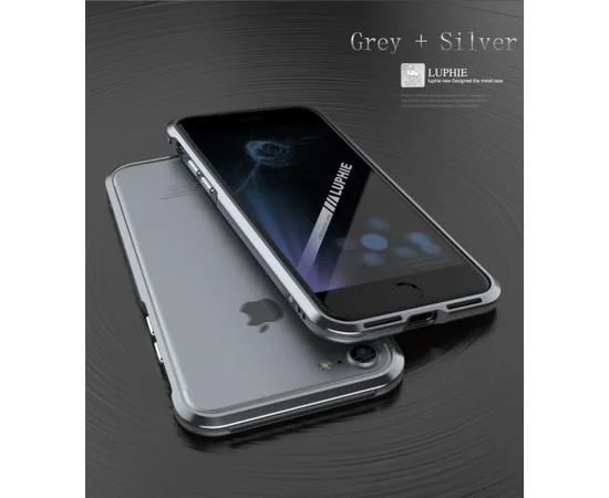 Алюминиевый бампер Luphie Blade Sword для Apple iPhone 7 / 8 (4.7") Серый / Серебряный