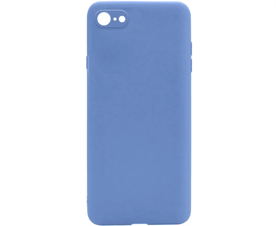 Силиконовый чехол Candy Full Camera для Apple iPhone 7 / 8 / SE (2020) (4.7") Голубой / Mist blue