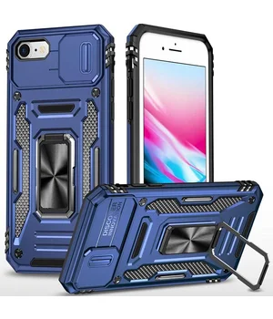 Ударопрочный чехол Camshield Army Ring для Apple iPhone 7 / 8 / SE (2020) (4.7") Синий / Navy