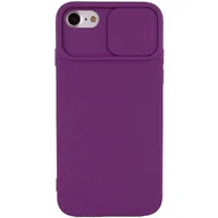Чехол Camshield Square TPU со шторкой для камеры для Apple iPhone 7 / 8 / SE (2020) (4.7") Фиолетовый