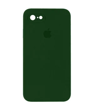 Чохол Silicone Case Square Full Camera Protective (AA) для Apple iPhone 7/8 / SE (2020) (4.7 ") Зелений / Army green