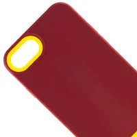 Чохол TPU+PC Bichromatic для Apple iPhone 7 / 8 / SE (2020) (4.7") Brown burgundy / Yellow