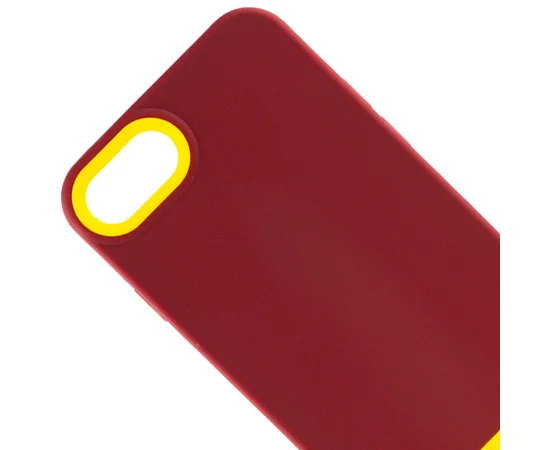 Чехол TPU+PC Bichromatic для Apple iPhone 7 / 8 / SE (2020) (4.7") Brown burgundy / Yellow