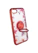 TPU чехол Shengo со стразами и кольцом-держателем для Apple iPhone 7 / 8 (4.7") Красный