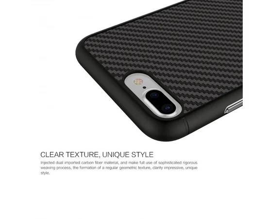 Карбоновая накладка Nillkin Synthetic Fiber series для Apple iPhone 7/8 plus (5.5") Черный