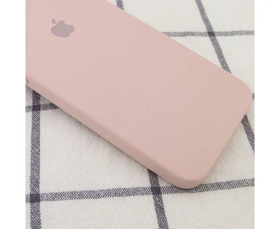 Чехол Silicone Case Square Full Camera Protective (AA) для Apple iPhone 7 / 8 / SE (2020) (4.7") Розовый / Pink Sand