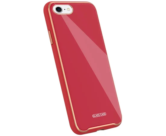TPU+Glass чехол Venezia для Apple iPhone 7 / 8 / SE (2020) (4.7") Красный / Red