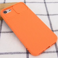 Чехол Camshield Square TPU со шторкой для камеры для Apple iPhone 7 / 8 / SE (2020) (4.7") Оранжевый