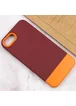 Чехол TPU+PC Bichromatic для Apple iPhone 7 / 8 / SE (2020) (4.7") Brown burgundy / Orange