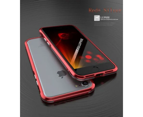 Алюминиевый бампер Luphie Blade Sword для Apple iPhone 7 / 8 (4.7") Красный / Серебряный
