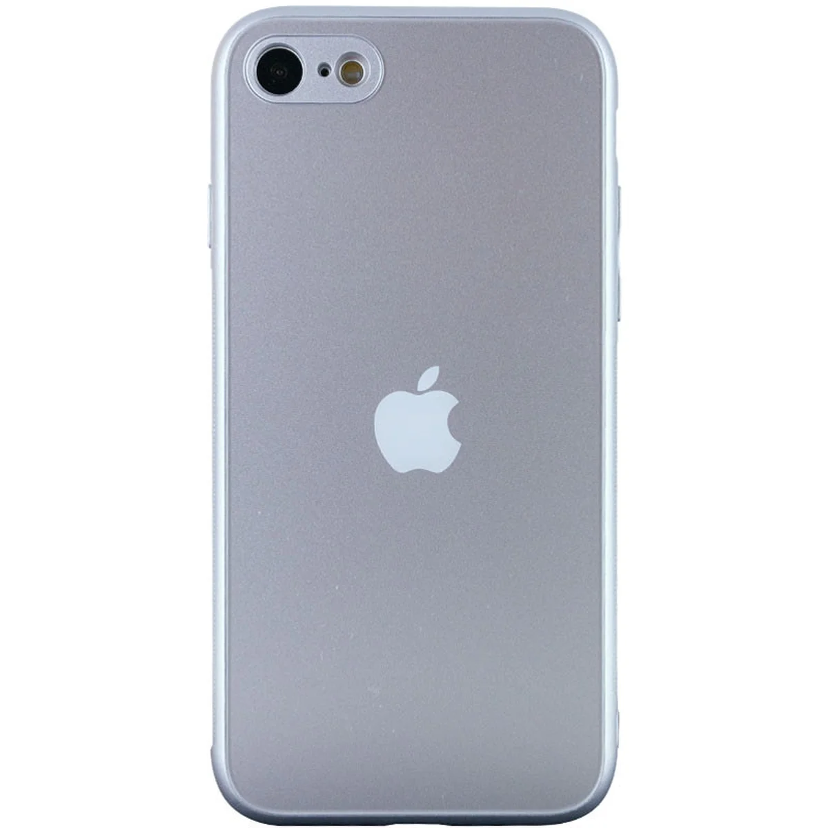 TPU+Glass чехол Matte Candy Full camera для Apple iPhone 7 / 8 / SE (2020) (4.7") Белый