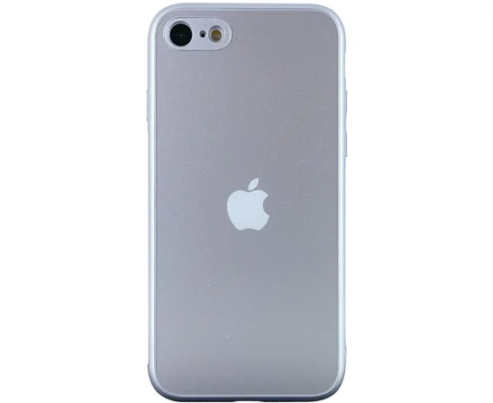 TPU+Glass чехол Matte Candy Full camera для Apple iPhone 7 / 8 / SE (2020) (4.7") Белый