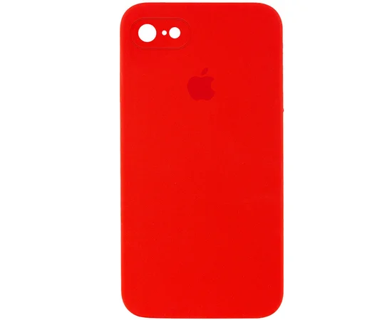 Чохол Silicone Case Square Full Camera Protective (AA) для Apple iPhone 7/8 / SE (2020) (4.7 ") Червоний / Red