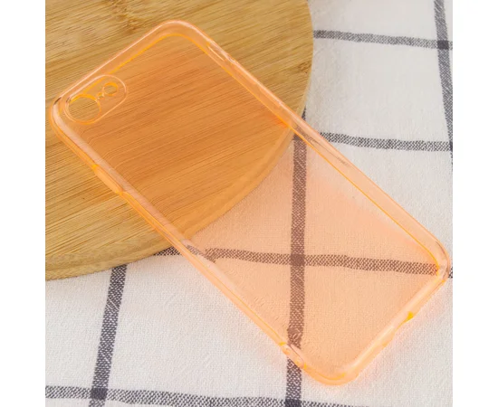 Матовый полупрозрачный TPU чехол с защитой камеры для Apple iPhone 7 / 8 / SE (2020) (4.7") Оранжевый / Orange