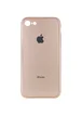 TPU+Glass чехол GLOSSY Logo Full camera для Apple iPhone 7 / 8 / SE (2020) (4.7") Золотой